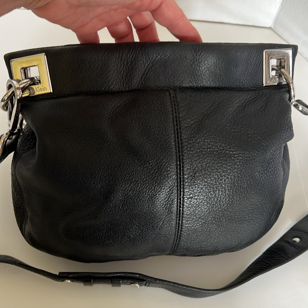 Calvin Klein Leather Shoulder/Crossbody Bag - Picture 3 of 13
